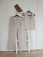 2delig SET beige linnen WE Large NW170,-, Kleding | Dames, Verzenden, Zo goed als nieuw, Maat 42/44 (L), Beige