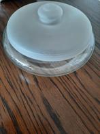 Mooie glazen koek trommel van Leerdam glas, Verzenden, Rond, Glas