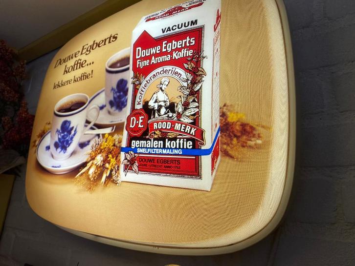 Vintage lichtreclame Douwe Egberts koffie lichtbak reclame, Verzamelen, Merken en Reclamevoorwerpen, Zo goed als nieuw, Lichtbak of (neon) lamp