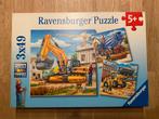 Ravensburger puzzel 3x 49 stukjes , bouwplaats, Ophalen of Verzenden, 10 tot 50 stukjes, Zo goed als nieuw, 4 tot 6 jaar