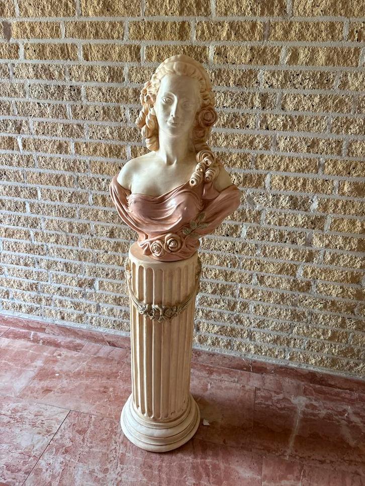 Borstbeeld op Zuil - Klassieke Decoratie, Huis en Inrichting, Woonaccessoires | Zuilen en Pilaren, Gebruikt, Ophalen