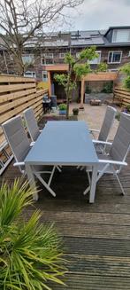 Tuinset, tafel met 4 stoelen, Tuin en Terras, Tuinsets en Loungesets, Gebruikt, Ophalen, Aluminium