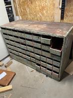 Vintage Industriële ladekast / onderdelenkast, Gebruikt, 5 laden of meer, Minder dan 100 cm, Metaal