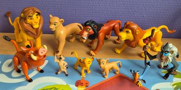 Disney the lion king action figures set + simba knuffel beschikbaar voor biedingen