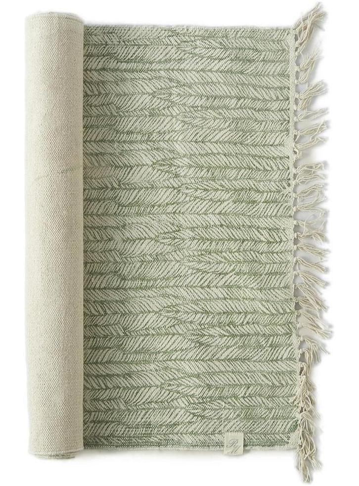 Rivièra Maison Vloerkleed 70 x 180 cm groen, Huis en Inrichting, Stoffering | Tapijten en Kleden, Zo goed als nieuw, 50 tot 100 cm