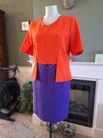 Caroline Biss schitterende oranje paarse jurk 38 M Gratis V., Maat 38/40 (M), Verzenden, Oranje, Zo goed als nieuw