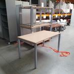 Set van 5 kantoortafels - 140x80 cm | ahorn houten blad, Gebruikt