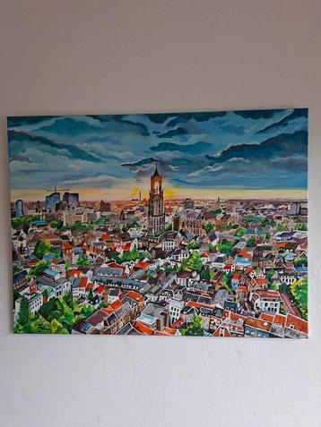 Utrecht Skyline Schilderij beschikbaar voor biedingen