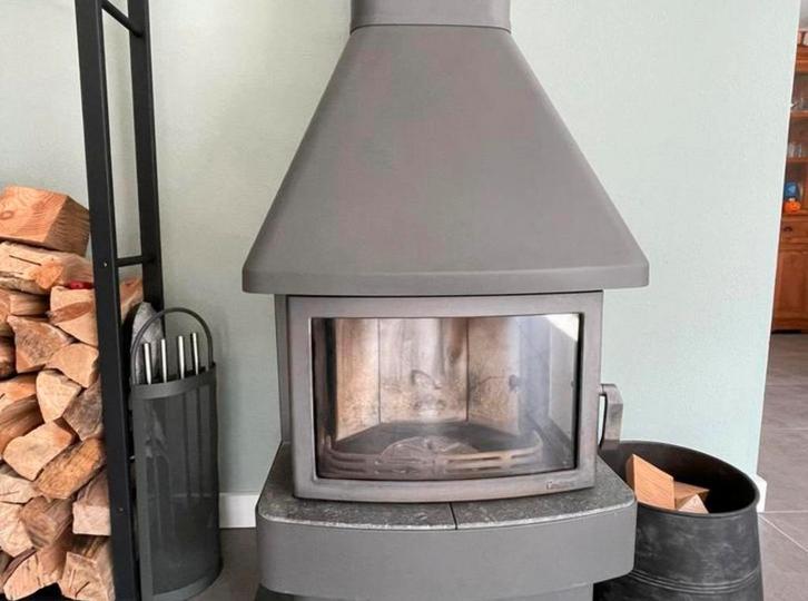 Contura 450 houtkachel 3 zijden zicht, Huis en Inrichting, Kachels, Gebruikt, Vrijstaand, Houtkachel, Hout, Ophalen