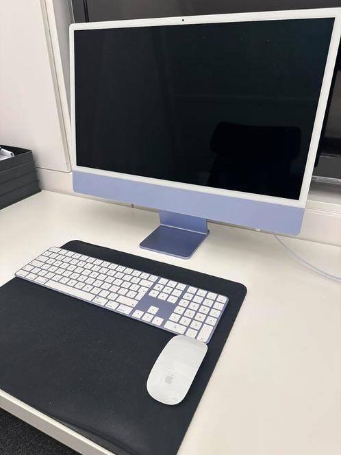 Apple imac 24 inch paars, Computers en Software, Apple Desktops, Zo goed als nieuw, iMac, SSD, 16 GB, Ophalen of Verzenden