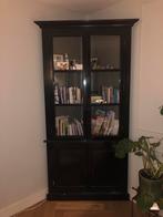 Zwarte eichholtz boekenkast met glazen deuren, Gebruikt, 100 tot 150 cm, Ophalen of Verzenden, 150 tot 200 cm