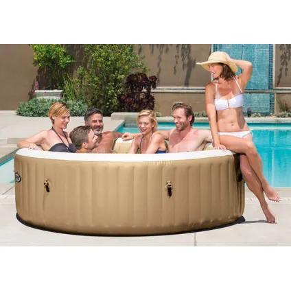 Intex PureSpa Sahara Beige. 6 persoons met pomp en afdekhoes, Tuin en Terras, Bubbelbaden en Hottubs, Gebruikt, Opblaasbaar, Afdekzeil