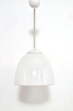 Vintage melkglas lampen met wit bakelieten behuizing lamp, Huis en Inrichting, Lampen | Hanglampen, Gebruikt, Ophalen of Verzenden