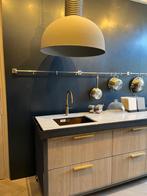 Exclusieve handgemaakte keuken messing, eiken en spijkerstof, Ophalen, Overige kleuren, Overige typen, Voorhaven 1b