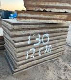gebruikte betonplaten 200x130x12 cm 24 stuks met stelcon, Tuin en Terras, Tegels en Klinkers, Verzenden, Gebruikt, Beton, Overige typen