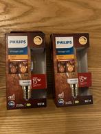 Lamp E14 Philips vintage led flame 2000k 15w 136lumen, Led-lamp, Minder dan 30 watt, E14 (klein), Ophalen of Verzenden