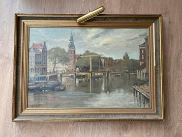 Olieverf doek ‘Montelbaanstoren’ beschikbaar voor biedingen
