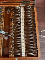 Antieke Optometrie Lensset in Houten Kist, Ophalen of Verzenden