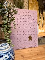 Paneel schilderij roze babykamer groot beer organisch, Ophalen
