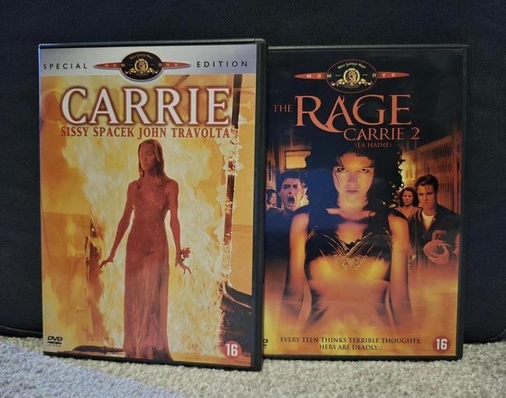 Carrie & Carrie 2 - The Rage (1976-1999), Cd's en Dvd's, Dvd's | Horror, Zo goed als nieuw, Overige genres, Vanaf 16 jaar, Ophalen of Verzenden