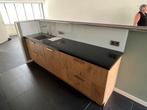 DESIGN DUBBELWANDIGE KEUKEN+APPARATUUR, Huis en Inrichting, Keuken | Complete keukens, Ophalen, Bruin, Graniet of Steen, Dubbelwandige keuken