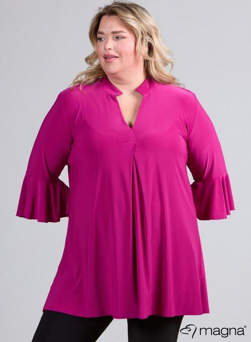 Fuchsia tuniek maat 52/54, Kleding | Dames, Grote Maten, Nieuw, Blouse of Tuniek, Roze, Ophalen of Verzenden
