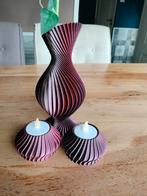 Vaasje met 2 led waxinelichtjes houders, Kunststof, Overige kleuren, Nieuw, Ophalen of Verzenden