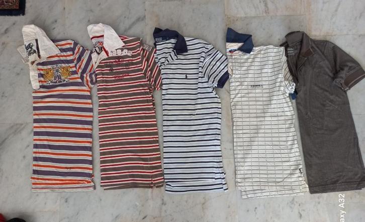 5 polo shirts Forecast Pepe Twinlife Ralph Lauren O'Neill L, Kleding | Heren, Polo's, Zo goed als nieuw, Maat 52/54 (L), Overige kleuren