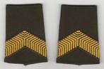 Set rangen epauletten Korporaal (A13), taps toelopend, Ophalen of Verzenden, Landmacht, Nederland, Embleem of Badge