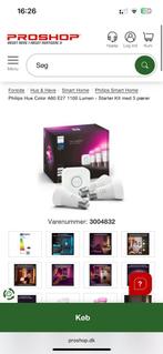 Philips hue e27 color ambience 1100 starter set 3x lampen, Huis en Inrichting, Lampen | Losse lampen, Ophalen, Led-lamp, Minder dan 30 watt