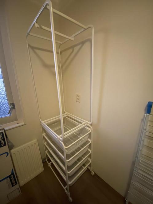 IKEA ALGOT Draadmand kast ladekast op wielenwit, Huis en Inrichting, Kasten | Ladekasten, Gebruikt, 150 tot 200 cm, Minder dan 50 cm