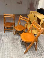 3 Houten Klapstoelen retro, Huis en Inrichting, Stoelen, Ophalen, Zo goed als nieuw, Retro, Hout