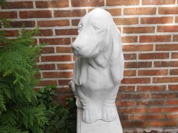Betonnen hond beeld basset hound tuin ornament beschikbaar voor biedingen
