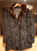 Vintage Bontmantel Van Vilsteren Groningen - Maat 44/46, Verzenden, Zo goed als nieuw, Maat 42/44 (L), Zwart