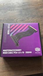 Cooler Master riser cable PCIe 4.0 x 16 200mm, Computers en Software, Ophalen of Verzenden, Zo goed als nieuw, Waterkoeling