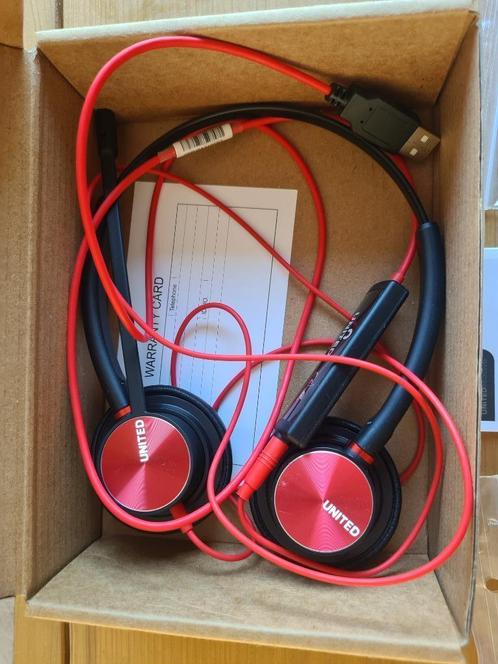 United Headsets Max 40 stereo USB-A MS, Computers en Software, Headsets, Nieuw, Over-ear, Bedraad, Inklapbare microfoon, Mute-functie