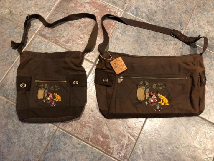 Disney weekendtas en schoudertas van wax., Sieraden, Tassen en Uiterlijk, Tassen | Damestassen, Nieuw, Handtas, Bruin, Ophalen of Verzenden