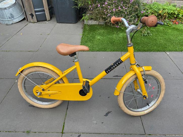 Veloretti Maxi Kinderfiets - Geel, Fietsen en Brommers, Fietsen | Kinderfietsjes, Gebruikt, 16 tot 20 inch, Ophalen