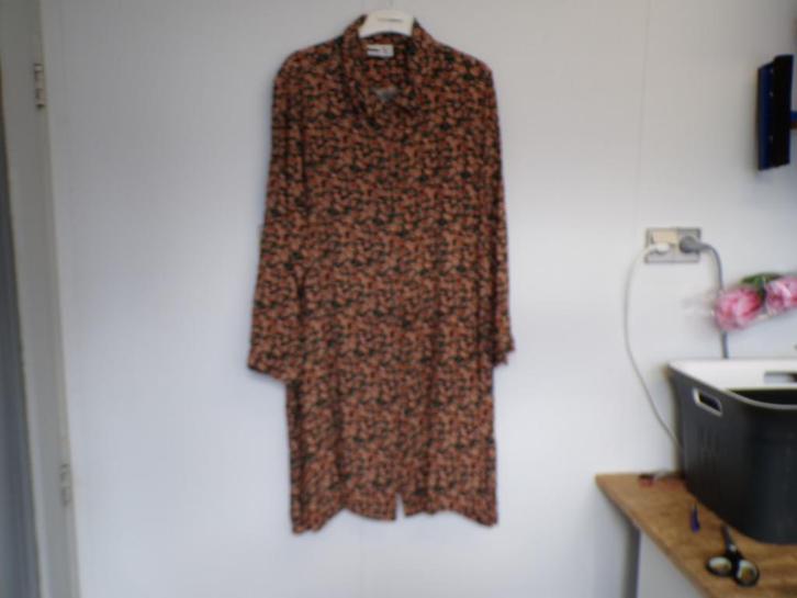 Longblouse Studio groen/terra/zalm/zwart XL - 54/56, Kleding | Dames, Grote Maten, Zo goed als nieuw, Blouse of Tuniek, Overige kleuren