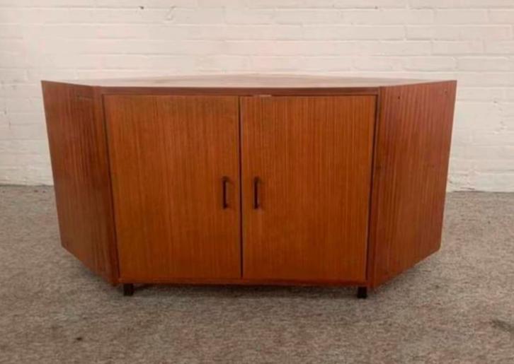 Vintage Jaren 60 Simpla lux hoekkast Dressoir tv kast, Huis en Inrichting, Kasten | Dressoirs, Ophalen of Verzenden