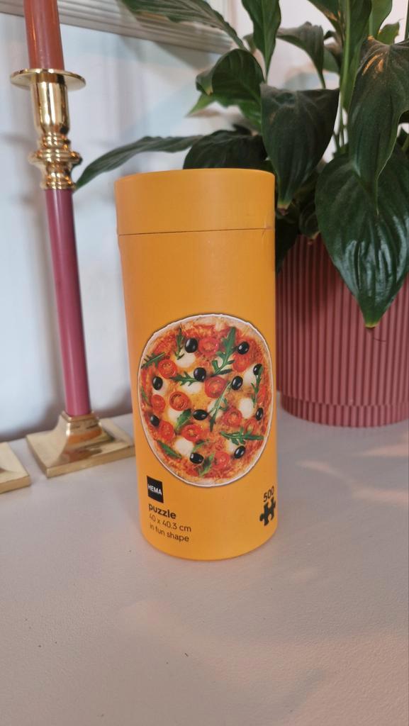 Pizza Puzzel - HEMA - 500 stukjes, Hobby en Vrije tijd, Denksport en Puzzels, Zo goed als nieuw, Legpuzzel, 500 t/m 1500 stukjes