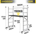 Rolsteiger stelling ladder steiger kamersteiger GRATIS BZRGD, Doe-het-zelf en Verbouw, Rolsteiger of Kamersteiger, Gebruikt, Minder dan 2 meter