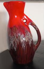 Prachtige vaas/ kan. Lava stijl, glazend rood- bruin glazuur, Ophalen of Verzenden