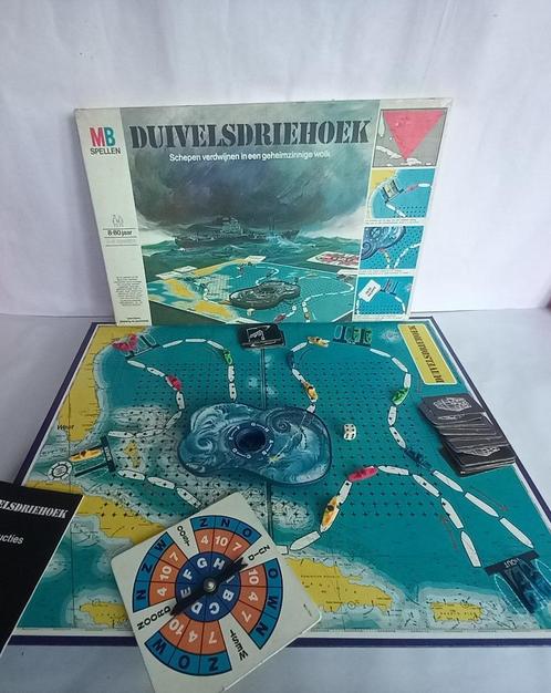 Vintage bordspel uit 1977 - Duivelsdriehoek, Hobby en Vrije tijd, Gezelschapsspellen | Bordspellen, Gebruikt, Een of twee spelers