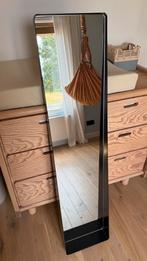 Zwart metalen passpiegel, Ophalen, Gebruikt, Rechthoekig, 100 tot 150 cm