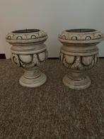 2 Grote Houten Kaarsenstanders, Huis en Inrichting, Woonaccessoires | Kandelaars en Kaarsen, Gebruikt, 25 tot 50 cm, Wit, Ophalen of Verzenden