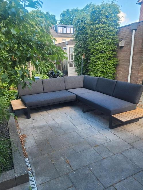 Stoere loungeset antraciet., Tuin en Terras, Tuinsets en Loungesets, Zo goed als nieuw, Aluminium, Ophalen
