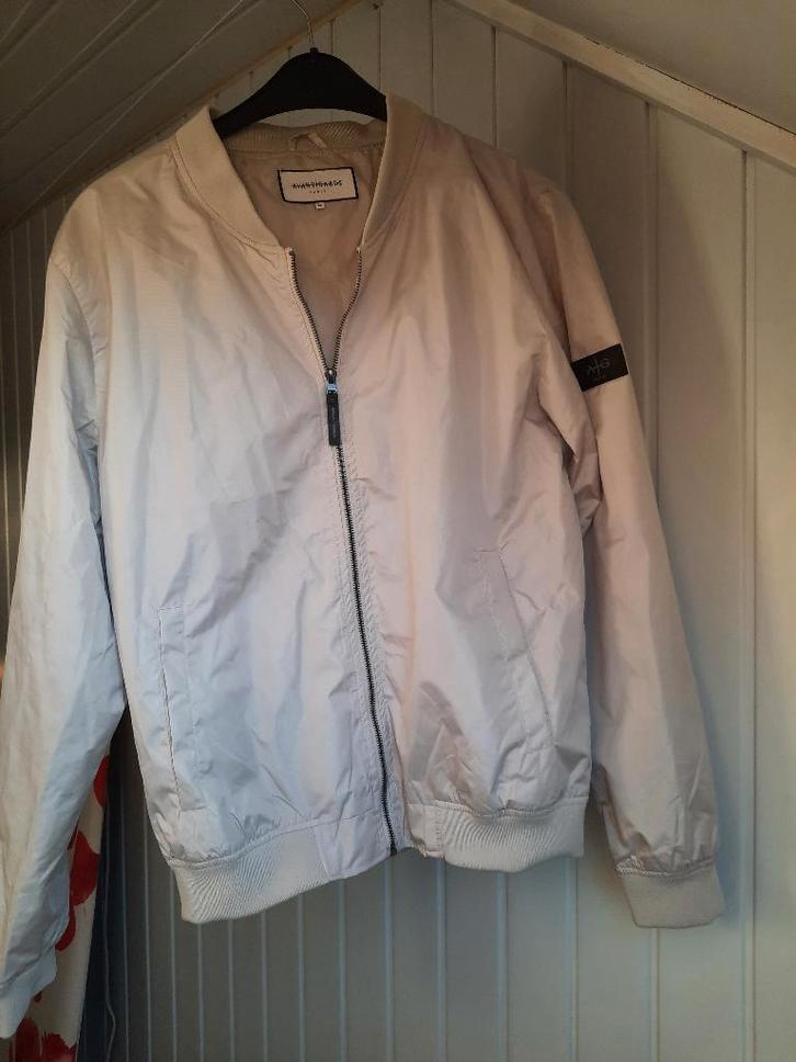 Avant Garde heren cremekleurige bomberjack XL, Kleding | Heren, Jassen | Zomer, Zo goed als nieuw, Maat 56/58 (XL), Beige, Ophalen of Verzenden
