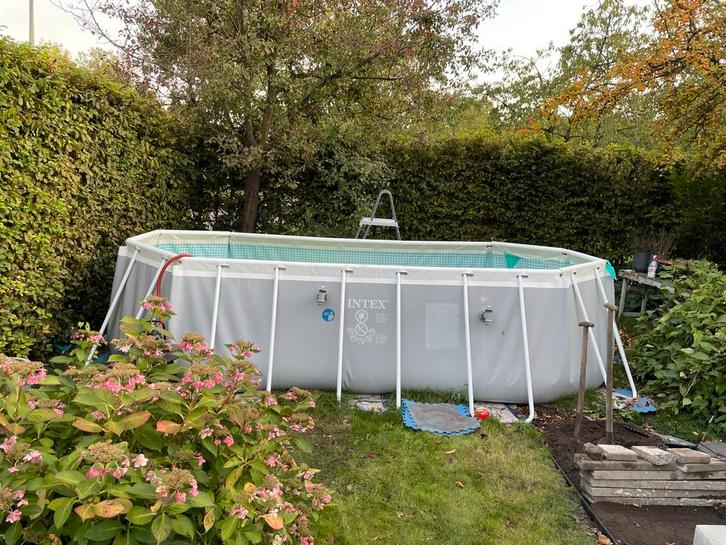 Intex Zwembad 274x502cm (Liner, Beugels, Trap), Tuin en Terras, Zwembaden, Gebruikt, Opzetzwembad, Minder dan 80 cm, 400 cm of meer