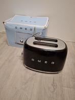 Smeg broodrooster zwart, Witgoed en Apparatuur, Broodroosters, Ophalen of Verzenden, Zo goed als nieuw, Uitneembare kruimellade